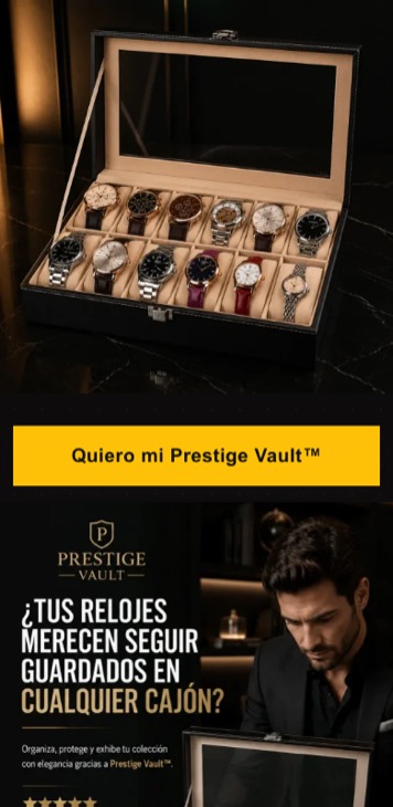 Página de ventas de Organizador de relojes hecha en Lumy